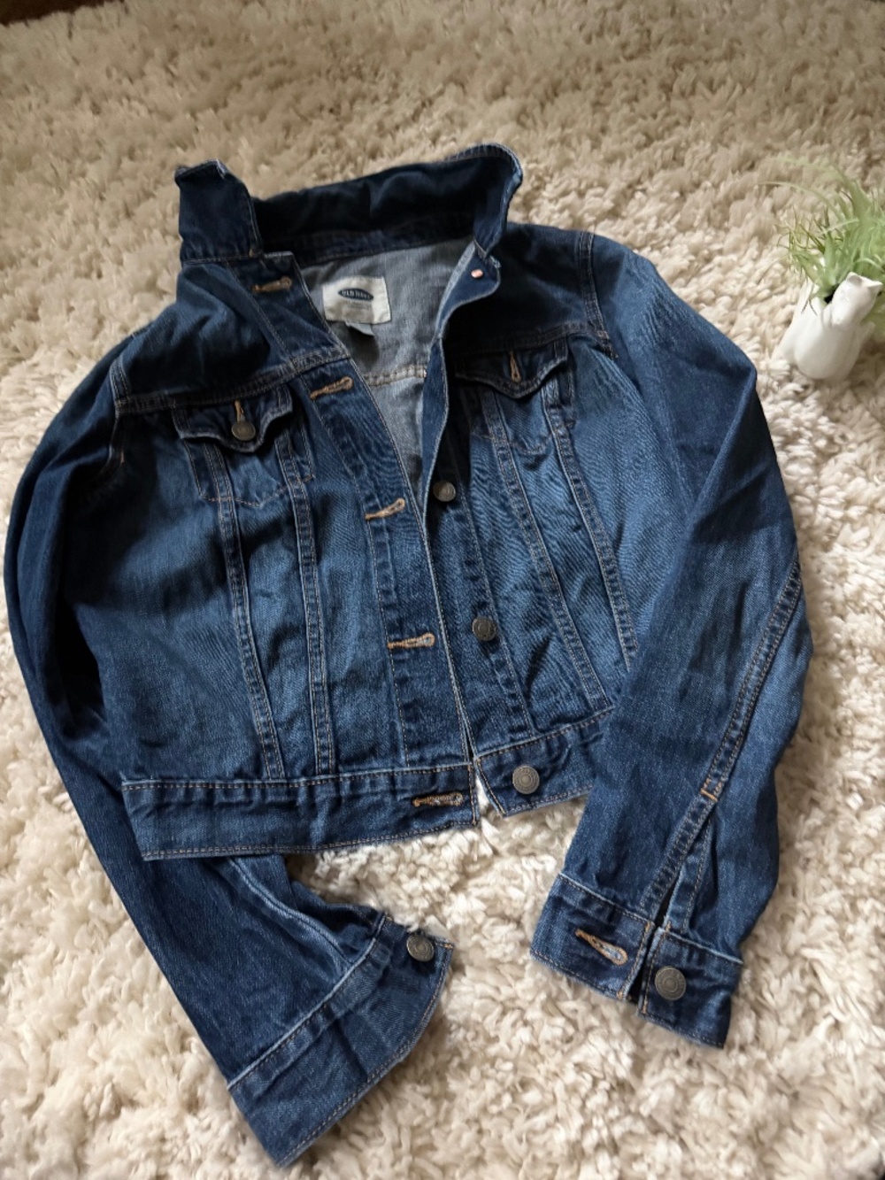 Dark indigo blue Old Navy Dark Indigo Denim fall autumn super cute Jean women’s